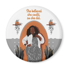 Schwarze Frau, sie glaubte, sie könnte, also tat s