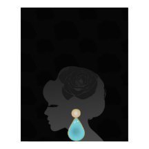 Schwarze Frau Silhouette Dunkler Glamour