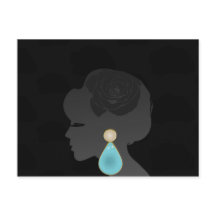 Schwarze Frau Silhouette Dunkler Glamour