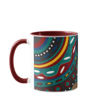 Schwarze Frau, Tribal Inspiriert Muster Monogramm 