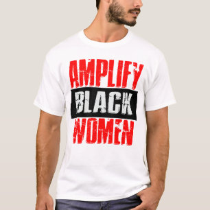 Schwarze Frau verstärken T-Shirt