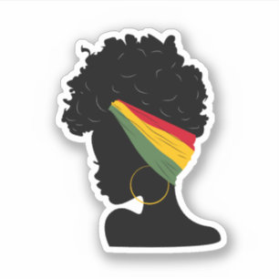 Schwarze Frau Vinyl Sticker