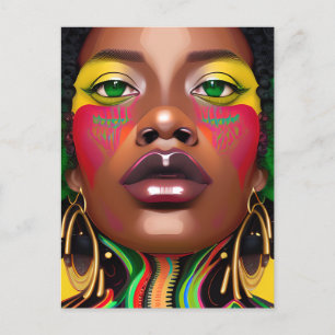 Schwarze Frauen Afrikanische Melanin-Frauen Postkarte