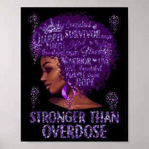 Schwarze Frauen Afro Afrikaner stärker als Überdos Poster