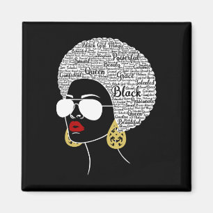Schwarze Frauen Afro American Black History Month Magnet
