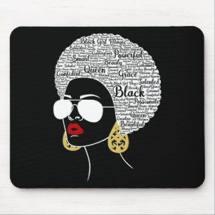 Schwarze Frauen Afro American Black History Month  Mousepad