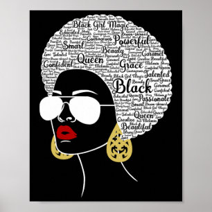 Schwarze Frauen Afro American Black History Month Poster