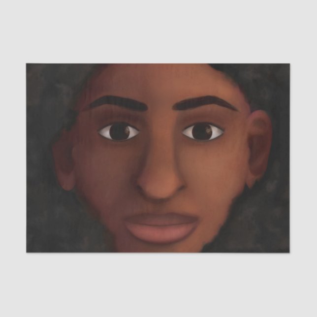 Schwarze Frauen-Aufpassen Seidenpapier (Vorderseite)