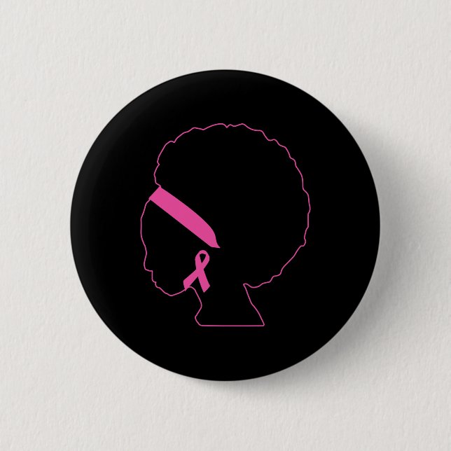 Schwarze Frauen Brustkrebs Bewusstsein afrikanisch Button (Vorderseite)