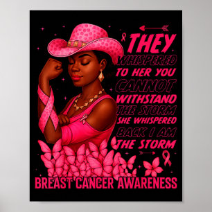 Schwarze Frauen Brustkrebs Überlebende Nk-Schleife Poster