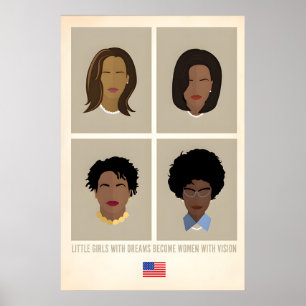 Schwarze Frauen, die Geschichte schreiben, Icon Or Poster