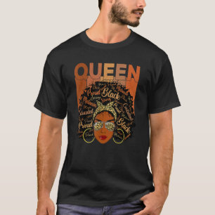 Schwarze Frauen erzogen starke Melanin Königin Afr T-Shirt