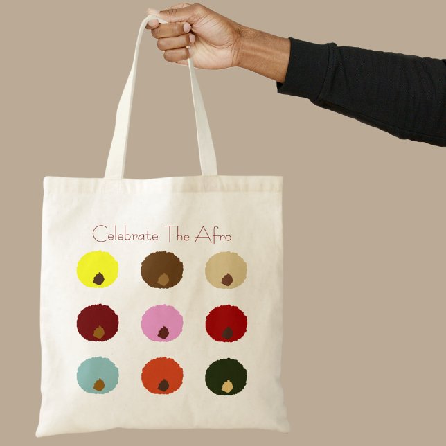 Schwarze Frauen farbenfroh feiern die Afro Tote Ta Tragetasche (Celebrate The Afro)