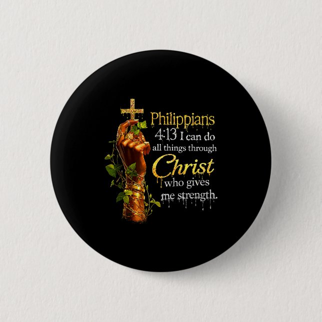 Schwarze Frauen Gott Christlicher Glaube Afrikanis Button (Vorderseite)