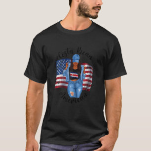 Schwarze Frauen Halbamerikaner Halb Costa Ricaner T-Shirt