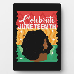 Schwarze Frauen Juneteenth feiern den Unabhängigke Fotoplatte