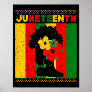 Schwarze Frauen Juneteenth Stolz Frauen schwarze G Poster