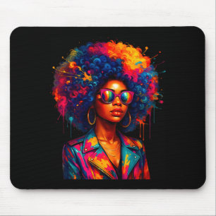 Schwarze Frauen Königin Afro Afrikanerin Melanin t Mousepad