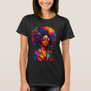 Schwarze Frauen Königin Afro Afrikanisches Melanin T-Shirt