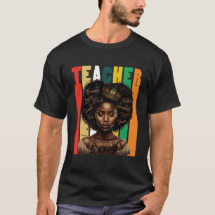 Schwarze Frauen Lehrerin Afro Retro Schwarze Gesch T-Shirt