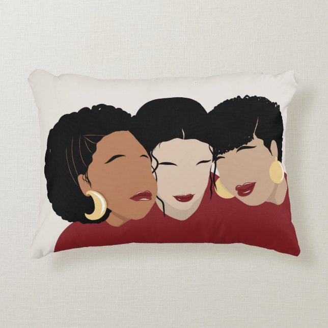 Schwarze Frauen, Schwesternfreunde Dekokissen (Vorderseite)