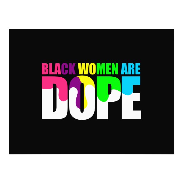 Schwarze Frauen sind dope Black Pride History Fotodruck (Vorne)