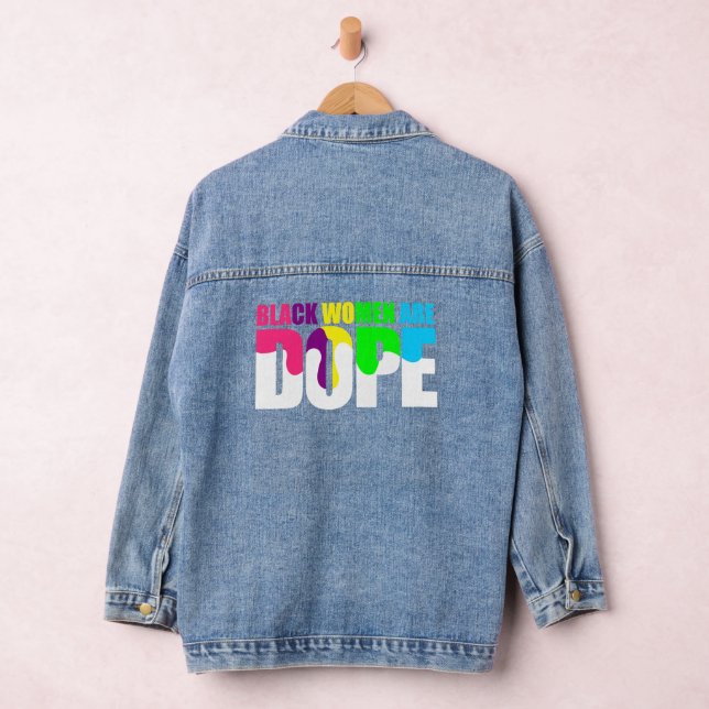 Schwarze Frauen sind dope Black Pride History Jeansjacke (Hangar)