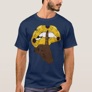 Schwarze Frauen Sonnenblumen Lippen Afrikanischer T-Shirt
