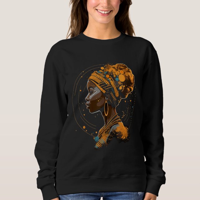 Schwarze Frauen Universum 1 Sweatshirt (Vorderseite)