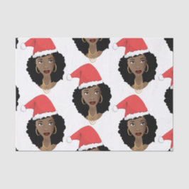 Schwarze Frauen, Weihnachten-Weihnachtsmannmützen Seidenpapier