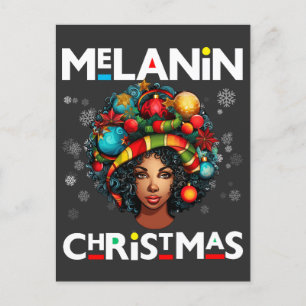 Schwarze Frauen Weihnachts-Melanin-Schwestern Postkarte