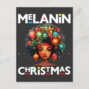 Schwarze Frauen Weihnachts-Melanin-Schwestern Postkarte