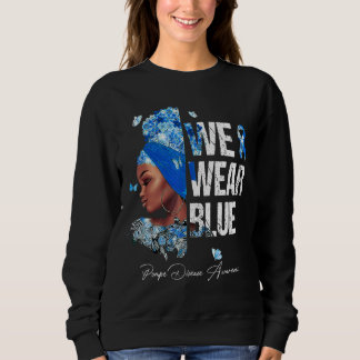 Schwarze Frauen Wir tragen blaue Pompe-Krankheit B Sweatshirt