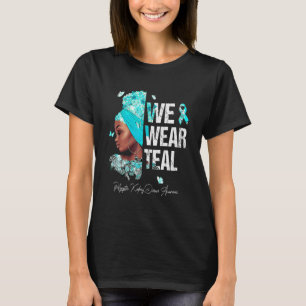 Schwarze Frauen Wir tragen eine Aquamarine polyzys T-Shirt