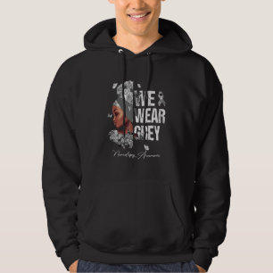 Schwarze Frauen Wir tragen graue Narkolepsie Bewus Hoodie