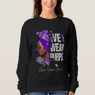 Schwarze Frauen Wir tragen Lila Migräne Kopfschmer Sweatshirt