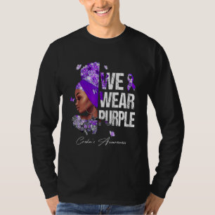 Schwarze Frauen Wir tragen Lila Morgenbewusstsein T-Shirt