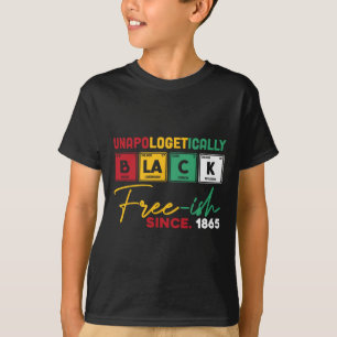 Schwarze Frei-ish Seit 1865 Schwarze Geschichtsmon T-Shirt