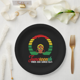 Schwarze Freiheit Free Ish Seit 1865 Juneteenth  Pappteller