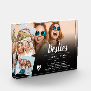 Schwarze Freundinnen schreiben 4 Fotos Collage Gri