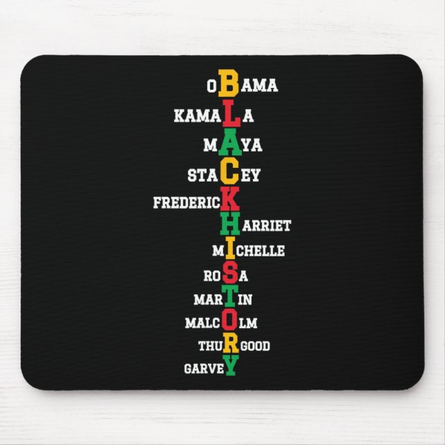 Schwarze Führer des Monats der Schwarzen Geschicht Mousepad (Vorne)