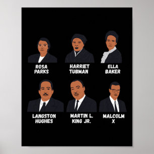 Schwarze Führer inspirieren schwarze Geschichte Af Poster