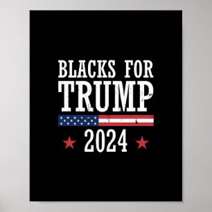 Schwarze für Trump Präsidentschaftswahl Republikan Poster