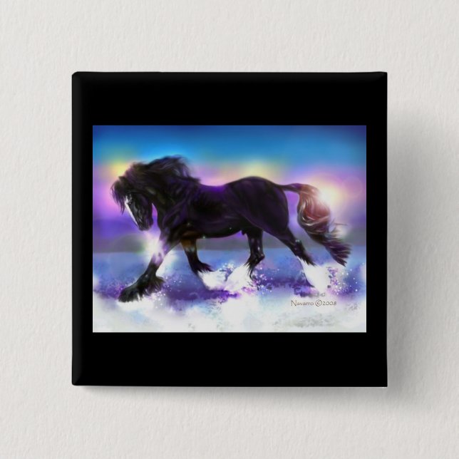 Schwarze Fuß-Grafschaft Button (Vorderseite)