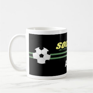 Schwarze Fußball-Tassen Kaffeetasse
