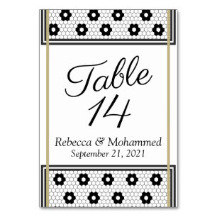 Schwarze Galabowle Französisches Bistro Tischnummer