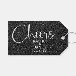 Schwarze Gastgeschenk Hochzeit Geschenkanhänger