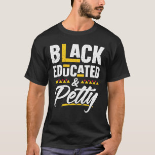Schwarze gebildete und geringfügige schwarze T-Shirt