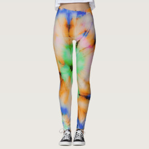Schwarze Gefärbte Krawatte, grungy Vintag. Leggings