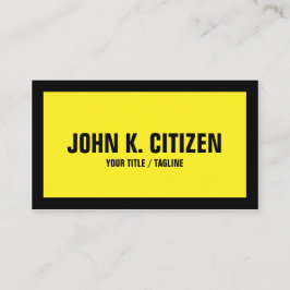 Schwarze/Gelb-mutige Visitenkarte
